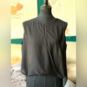 Akira Chicago Black Sheer Tank Blouse – Size Medium
